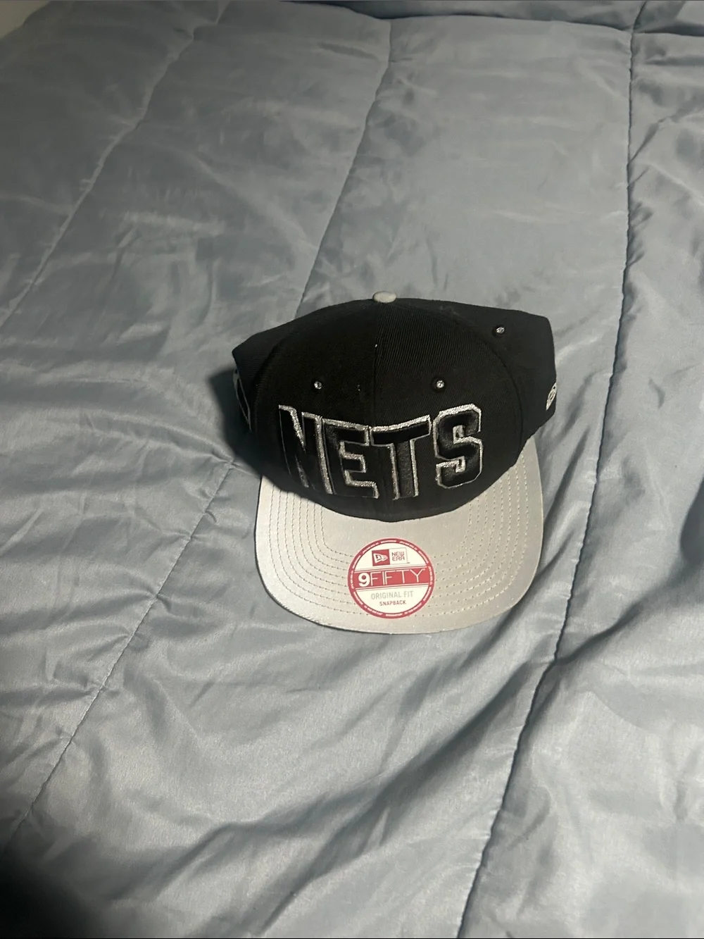 New Era Kids Brooklyn Nets Black and Gray Snapback Hat